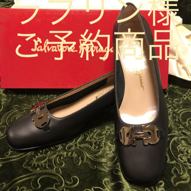 Salvatore Ferragamo ☆フェラガモパンプス 6 1/2 C 黒