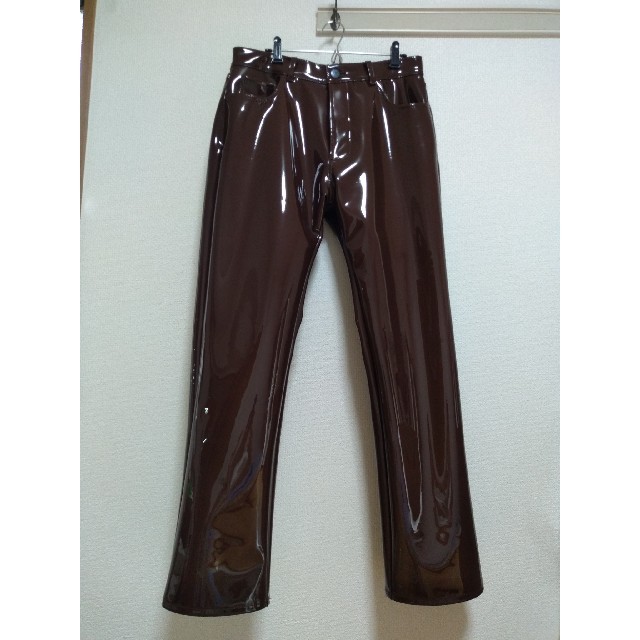 DUST BROWN PVC TROUSERS