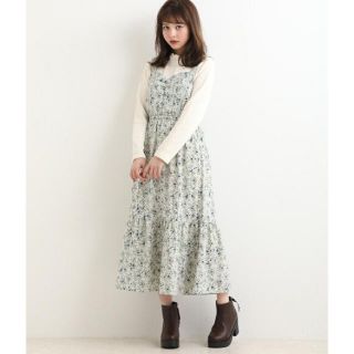 マジェスティックレゴン(MAJESTIC LEGON)のマジェスティックレゴン ミニフラワーキャミワンピ 白(ロングワンピース/マキシワンピース)