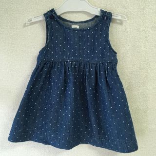 ギャップ(GAP)のGap ワンピース 水玉デニム 80cm(ワンピース)