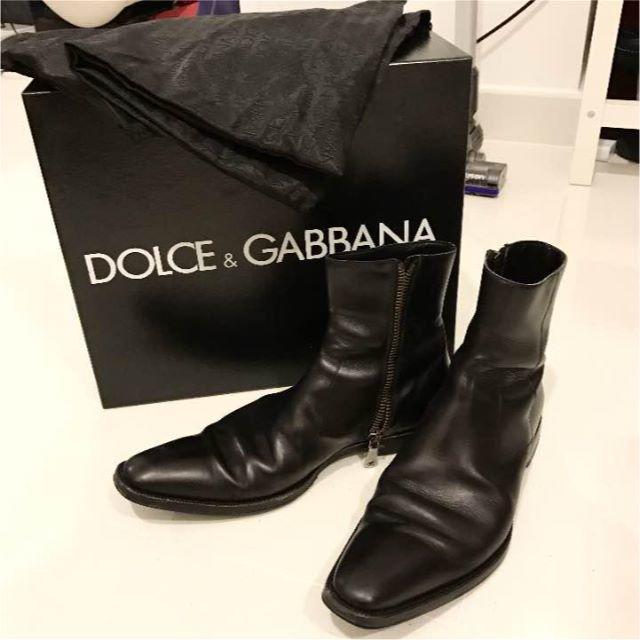 DOLCE&GABBANA ブーツ 黒 メンズ | フリマアプリ ラクマ