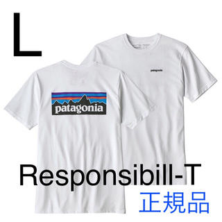 パタゴニア(patagonia)の最新2019 パタゴニア Tシャツ Lサイズ 新品未使用品 White(Tシャツ/カットソー(半袖/袖なし))