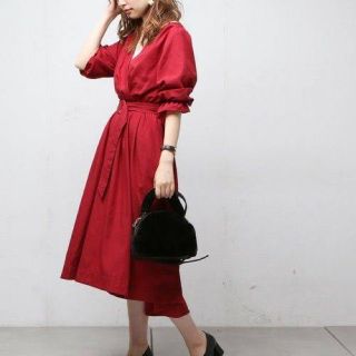 ナチュラルクチュール(natural couture)のカシュクールワンピース(ひざ丈ワンピース)