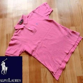 ポロラルフローレン(POLO RALPH LAUREN)のPolo ラルフローレン■鹿の子・半袖ポロシャツ■ピンク系■綿■レディース S(ポロシャツ)