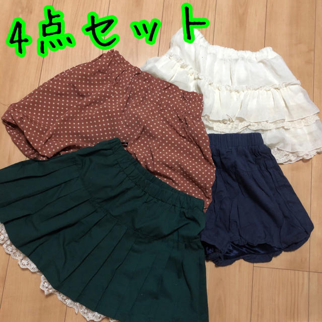 レディース スカート キュロット ショートパンツ 4点セット レディースのパンツ(ショートパンツ)の商品写真