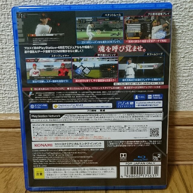 プロ野球スピリッツ2019 PS4版 エンタメ/ホビーのゲームソフト/ゲーム機本体(家庭用ゲームソフト)の商品写真