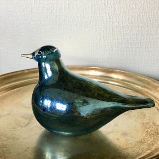 イッタラ(iittala)のoiva toikka イッタラ nuutayarvi バード ブルー系ラスタ(置物)