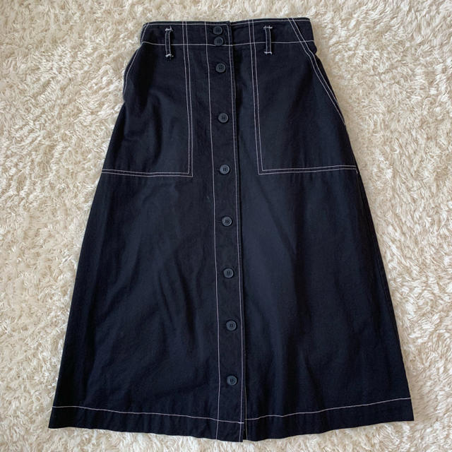 natural couture(ナチュラルクチュール)のステッチスカート レディースのスカート(ロングスカート)の商品写真