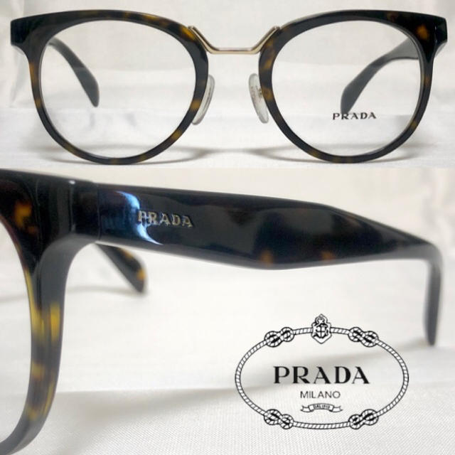 PRADA(プラダ)のPRADA プラダ メガネ フレーム PR03UV 2AU101 ブラウンデミ レディースのファッション小物(サングラス/メガネ)の商品写真