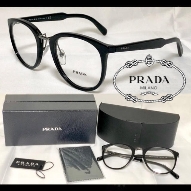 PRADA(プラダ)のPRADA プラダ メガネ フレーム PR03TV 1AB101 ブラック レディースのファッション小物(サングラス/メガネ)の商品写真