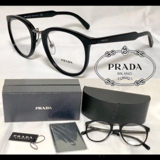 プラダ(PRADA)のPRADA プラダ メガネ フレーム PR03TV 1AB101 ブラック(サングラス/メガネ)