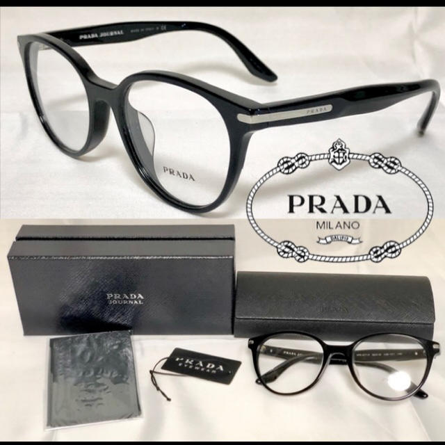 PRADA(プラダ)のPRADA プラダ メガネ フレーム PR07TVF 1AB101 伊達レンズ付 レディースのファッション小物(サングラス/メガネ)の商品写真