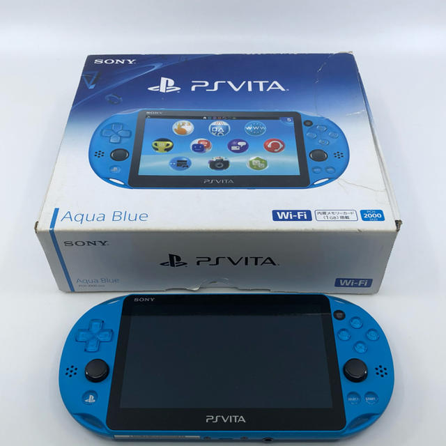 PlayStation Vita(プレイステーションヴィータ)のPlayStation Vita アクア・ブルー　ジャンク品 エンタメ/ホビーのゲームソフト/ゲーム機本体(携帯用ゲーム機本体)の商品写真