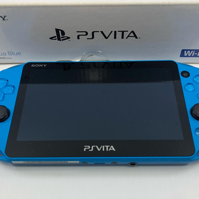 PlayStation Vita(プレイステーションヴィータ)のPlayStation Vita アクア・ブルー　ジャンク品 エンタメ/ホビーのゲームソフト/ゲーム機本体(携帯用ゲーム機本体)の商品写真