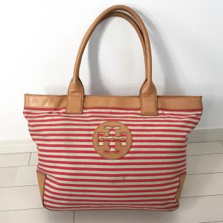 トリーバーチ(Tory Burch)のトリーバーチ  キャンバス  ボーダー  トート  バッグ(トートバッグ)