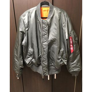 アルファインダストリーズ(ALPHA INDUSTRIES)のALPHA アルファ MA-1 ガンメタル XL(USサイズ)(フライトジャケット)