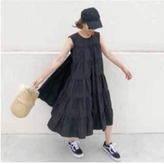 ドゥーズィエムクラス(DEUXIEME CLASSE)の美品 mite ノースリーブ fairy dress(ひざ丈ワンピース)