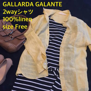 ガリャルダガランテ(GALLARDA GALANTE)のGALLARDA GALANTE ガリャルダガランテ  2wayリネンシャツ (シャツ/ブラウス(長袖/七分))