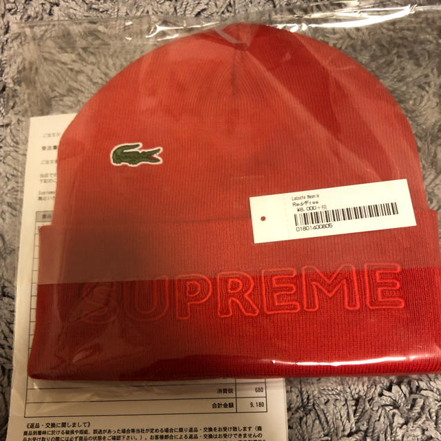 Supreme®/LACOSTE Beanie red