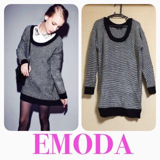 エモダ(EMODA)のエモダ♡RUGGEDチェックニットワンピ(ミニワンピース)