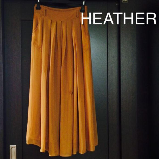 heather(ヘザー)のheather マキシスカート キャメル レディースのスカート(ロングスカート)の商品写真