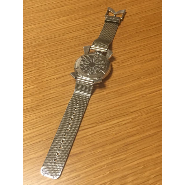 GaGa MILANO - 美品ガガミラノスリムメンズ時計シルバー5084の GaGa MILANO - 美品ガガミラノスリムメンズ時計シルバー5084の