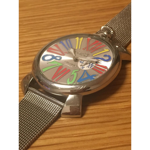 GaGa MILANO - 美品ガガミラノスリムメンズ時計シルバー5084の GaGa MILANO - 美品ガガミラノスリムメンズ時計シルバー5084の