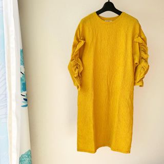 ザラ(ZARA)のZARA＊マスタード袖コンシャスチュニック(カットソー(長袖/七分))