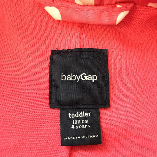 GAP(ギャップ)のbabyGap パーカー ウィンドブレーカー アウター 100cm キッズ/ベビー/マタニティのキッズ服女の子用(90cm~)(ジャケット/上着)の商品写真