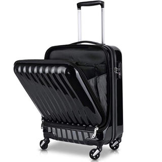 TABITORA(タビトラ)スーツケース 機内持込 フロントオープン ブラック(スーツケース/キャリーバッグ)