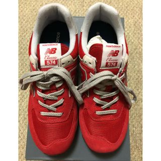 ニューバランス(New Balance)の極上美品 New Balance 574 Classic 赤 28cm 箱つき(スニーカー)