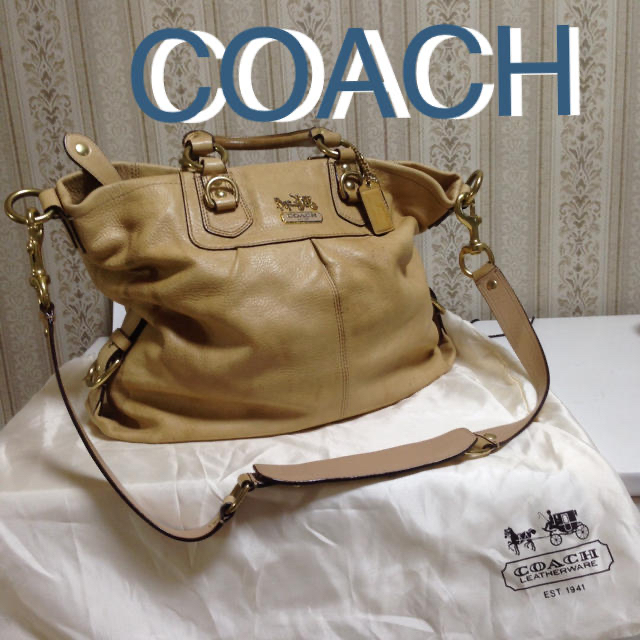 COACH  コーチ Vintage "オールレザーショルダーバック袋付