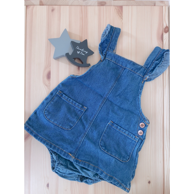 ZARA KIDS(ザラキッズ)のzara ベビー  デニムワンピース キッズ/ベビー/マタニティのベビー服(~85cm)(ワンピース)の商品写真