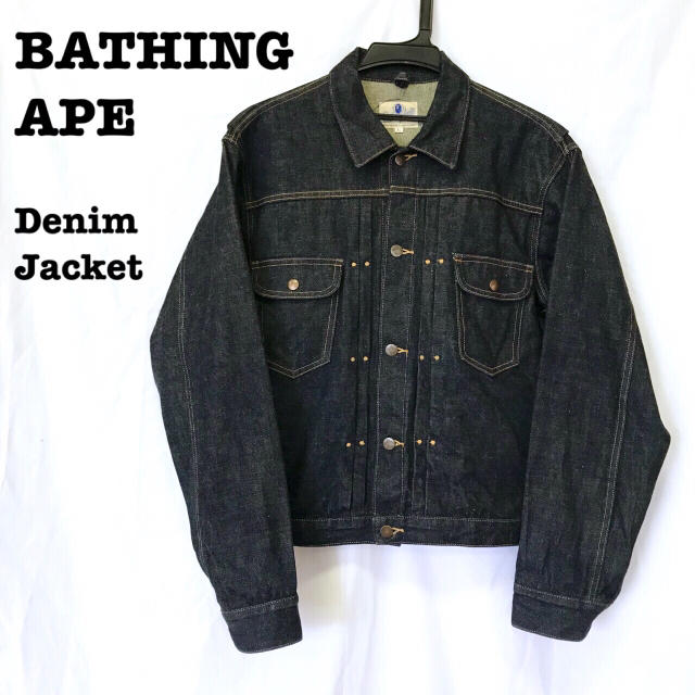 美品【 A BATHING APE 】ベイシングエイプ デニムジャケット L