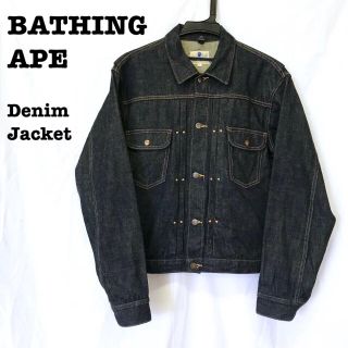 アベイシングエイプ(A BATHING APE)の美品【 A BATHING APE 】ベイシングエイプ デニムジャケット L(Gジャン/デニムジャケット)