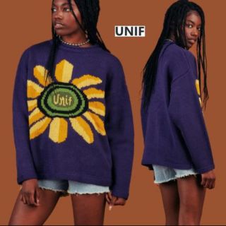 UNIF - unif ニット ひまわりの通販 by Y｜ユニフならラクマ