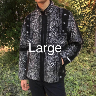 Supreme - 黒 L Reversible Bandana Fleece Jacketの通販 by 正規品 ...