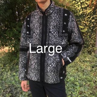 supreme bandana fleece 黒 L
