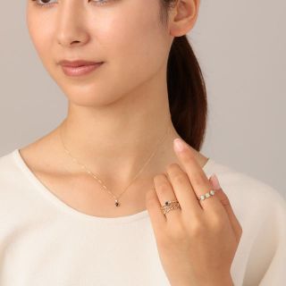 agete - agete k10 サファイア ダイヤモンド リング 9号 の通販 by