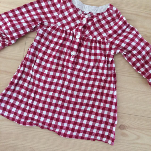 MUJI (無印良品)(ムジルシリョウヒン)の無印 ワンピース 80 キッズ/ベビー/マタニティのキッズ服女の子用(90cm~)(ワンピース)の商品写真