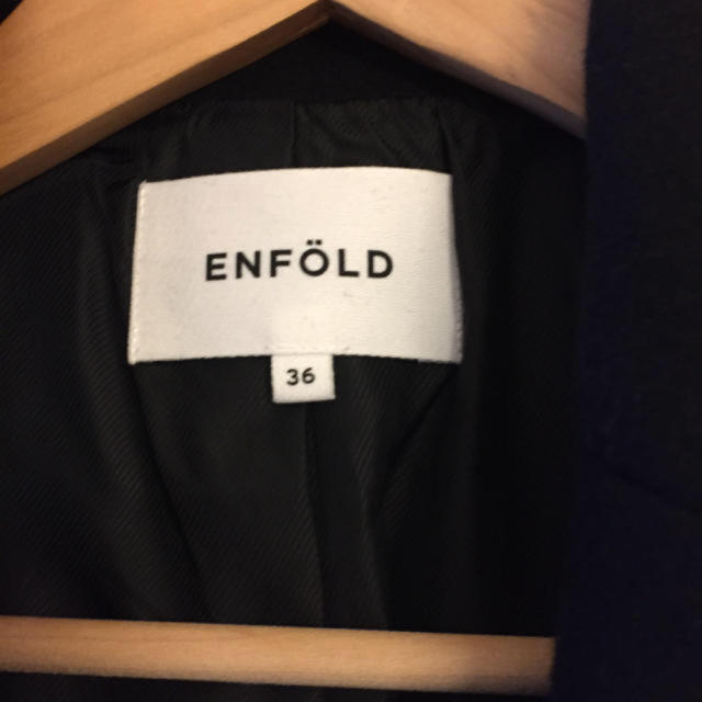 ENFOLD(エンフォルド)の新品未使用⭐️Enfoldの定番チェスターコート ブラック レディースのジャケット/アウター(チェスターコート)の商品写真