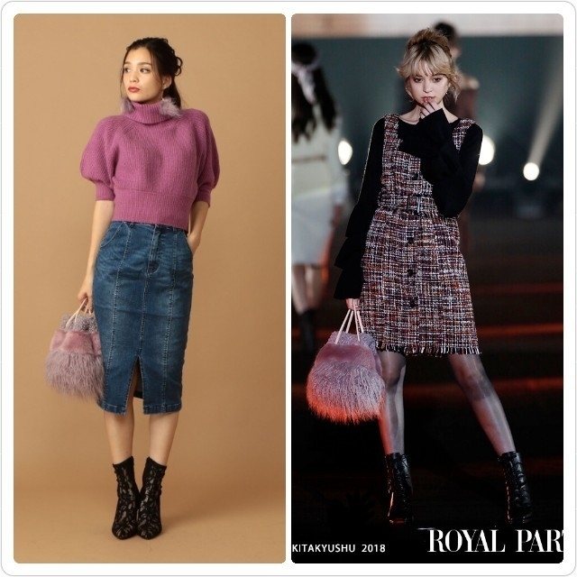 ROYAL PARTY(ロイヤルパーティー)の新品♡定価8532♡RoyalParty MIXファーBAG レディースのバッグ(トートバッグ)の商品写真