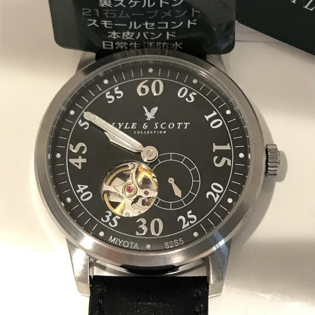新品未使用 LYLE & Scott 自動巻 腕時計ブラック lm8814-05