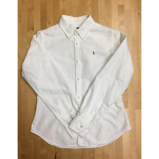 ラルフローレン(Ralph Lauren)のラルフローレン   ボタンダウンシャツ  150 白(ブラウス)