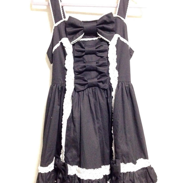 Angelic Pretty(アンジェリックプリティー)のAP✟⃛黒ジャンスカ レディースのワンピース(その他)の商品写真