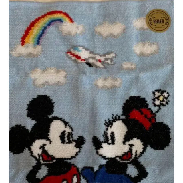 JAL機内販売限定!品薄!フェイラー×ディズニーコラボハンカチ!水色1枚 袋付き | フリマアプリ ラクマ
