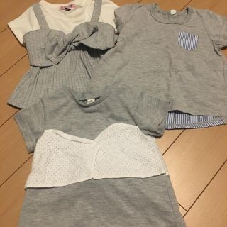 エフオーキッズ(F.O.KIDS)の女の子 グレーTシャツセット アプレレクール 西松屋(Ｔシャツ)