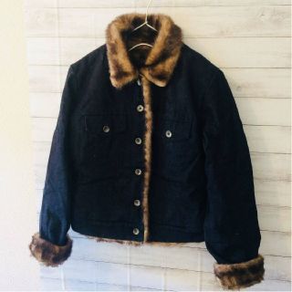 ギャップ(GAP)の【美品】ギャップ GAP ブラックデニム 裏ボア Gジャン　Ｓサイズ(Gジャン/デニムジャケット)