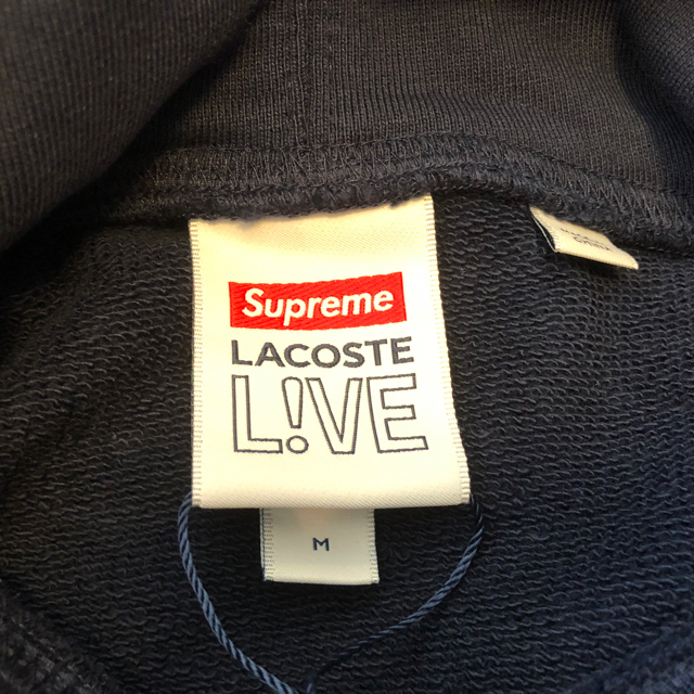 LACOSTE(ラコステ)のSupreme/LACOSTE パーカー NAVY Mサイズ  メンズのトップス(パーカー)の商品写真