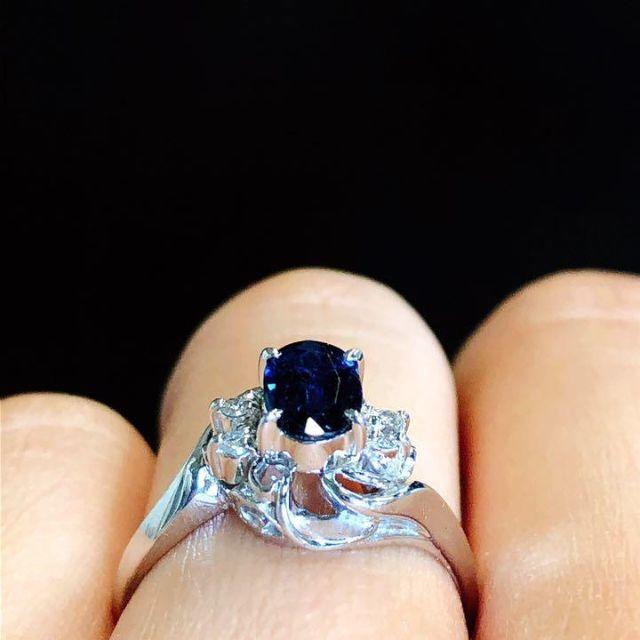 トクトクジュエリー pt900 サファイア ダイヤモンド リング レディースのアクセサリー(リング(指輪))の商品写真